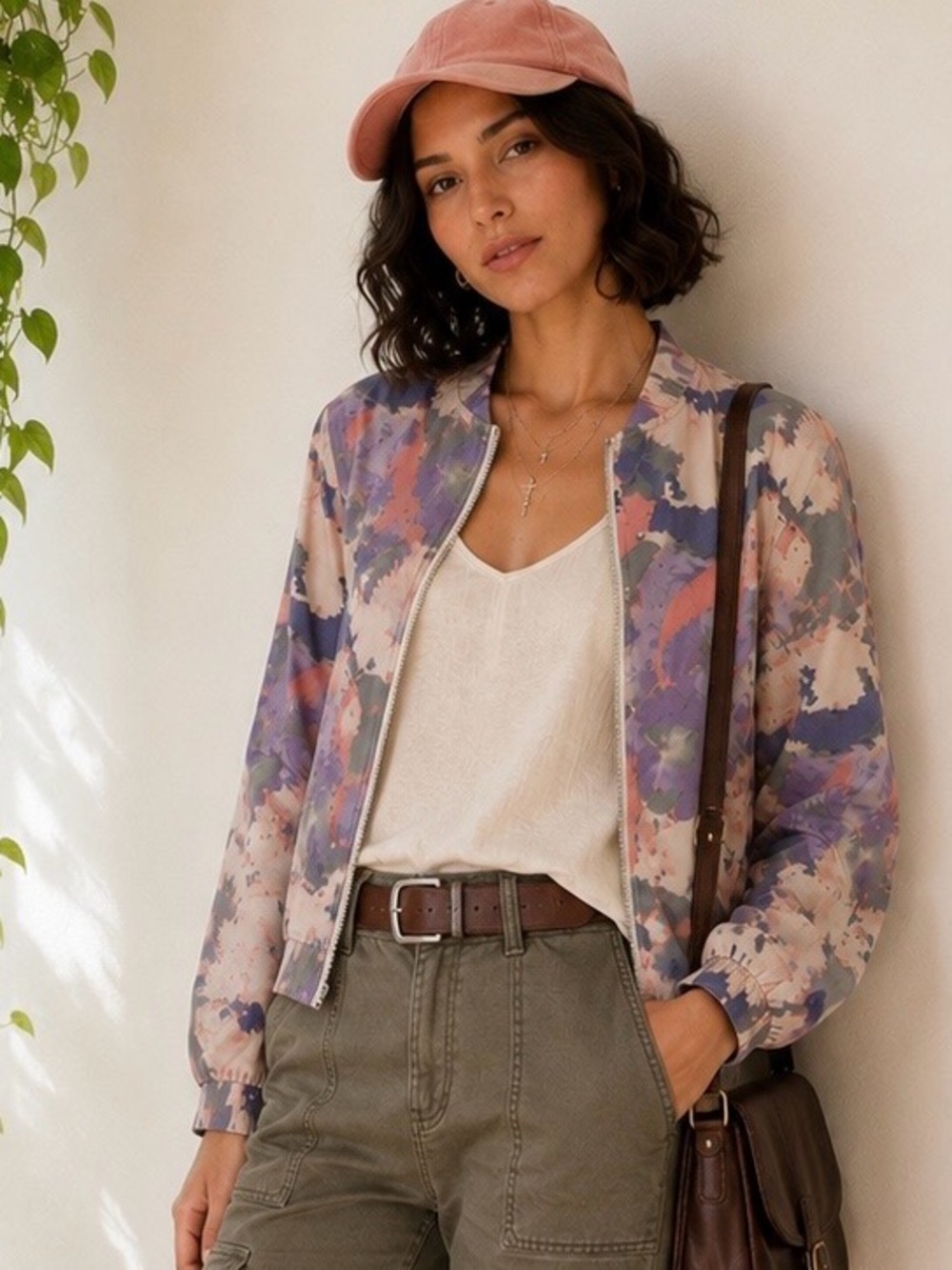 Juicy Couture Y2k Light Pink & Purple Floral Jacket